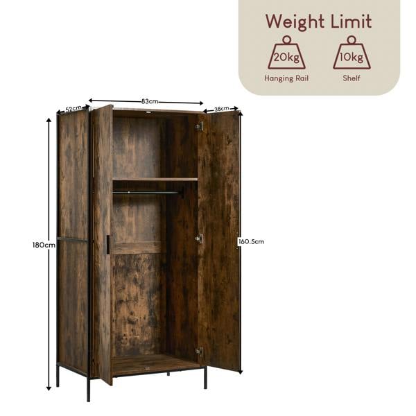 Vida Designs Brooklyn 2 Door Wardrobe
