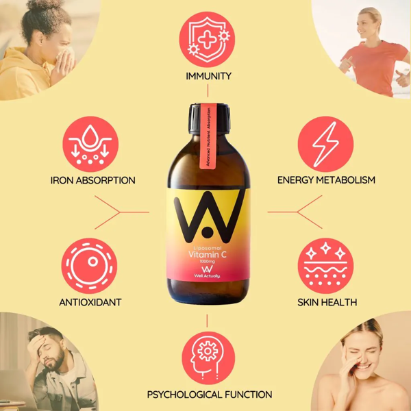 Well Actually Vitamin C 1000mg - Liposomal Liquid H - 250ml - Fruit Fusion