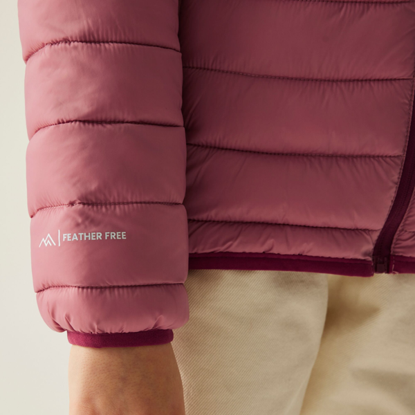 Regatta Kids Marizion Hooded Padded Jacket - Dark Pimento/Dusty Rose