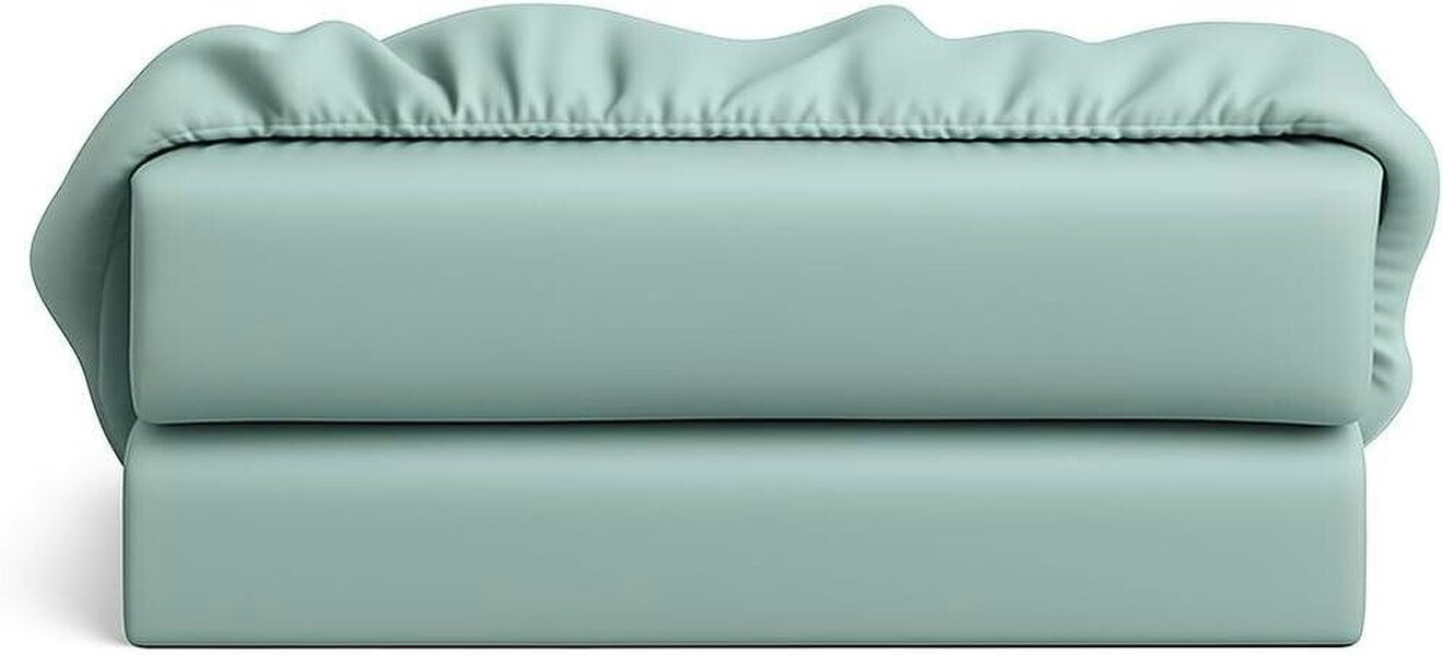 Night Zone Brushed Microfibre Extra Deep Fitted Sheet 40cm – Soft Warm Easy Care Bed Sheet - Duck Egg