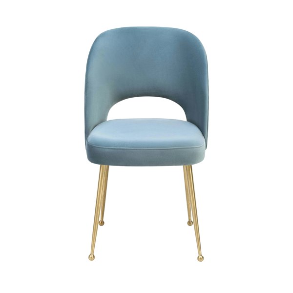 Furniture Edit Swell Sea Blue Velvet Chair