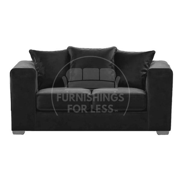 Furnishings For Less Ella Plush Velvet Fabric 2 Seater Sofa