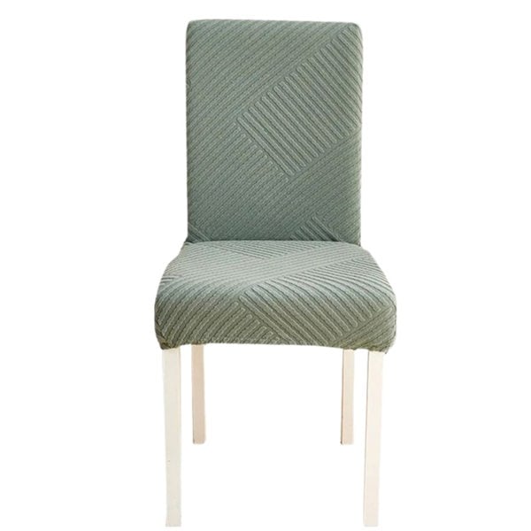 Anyseat Cypress Green Knitted Lines Elastic Chair Cover for Dining Room