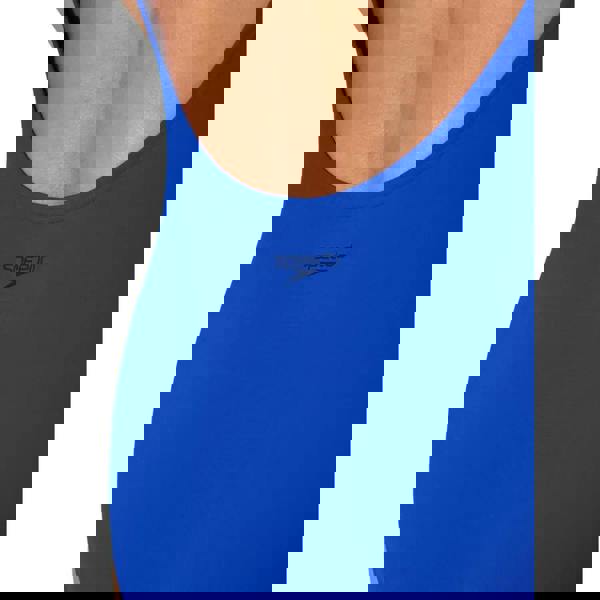 Vibrant Speedo solid high neck swimsuit in royal blue