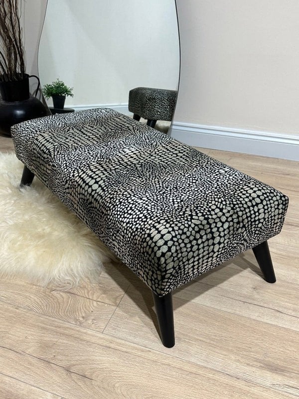 Leopard print coffee table and storage footstool for small spaces - ISTOOLS
