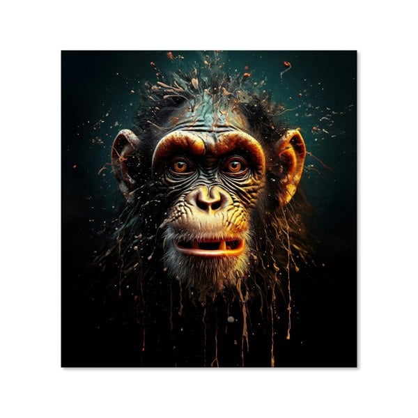 Warren Reed - Designer Splashart Monkey Face Kitchen Splashback