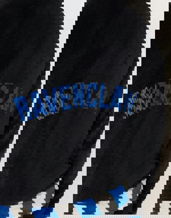 Harry Potter Unisex Black Ravenclaw Hooded Bathrobe