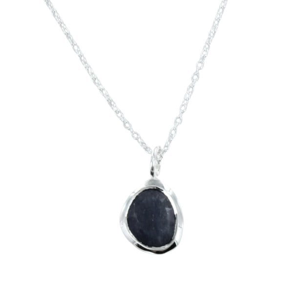 Sterling Silver Birthstone Necklace with Semi-Precious Stone - Reeves & Reeves