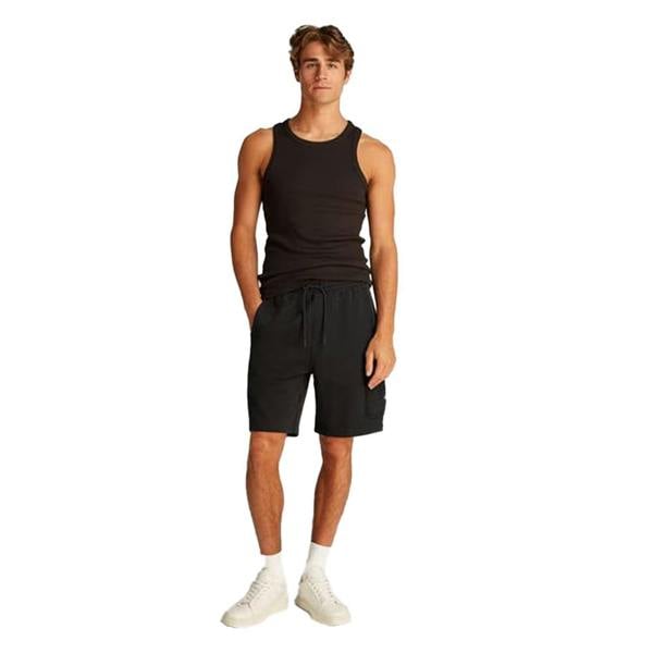 Calvin Klein Mens Cargo Shorts - Black - 