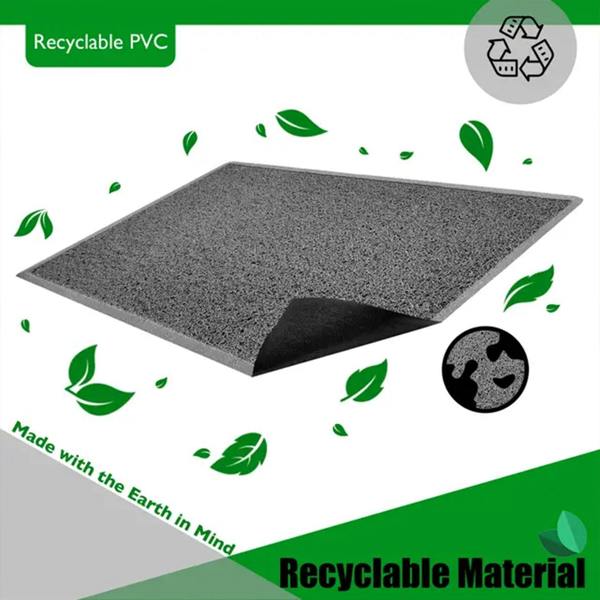 Nicoman Indoor/Outdoor Spaghetti Doormat Plain - Black
