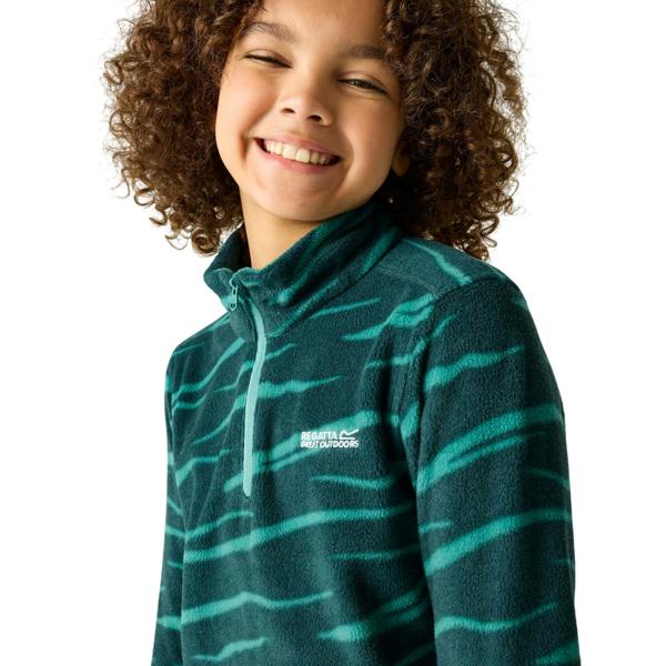 Regatta Childrens/Kids Hot Shot II Zebra Print Fleece Top - Mediterranea - 