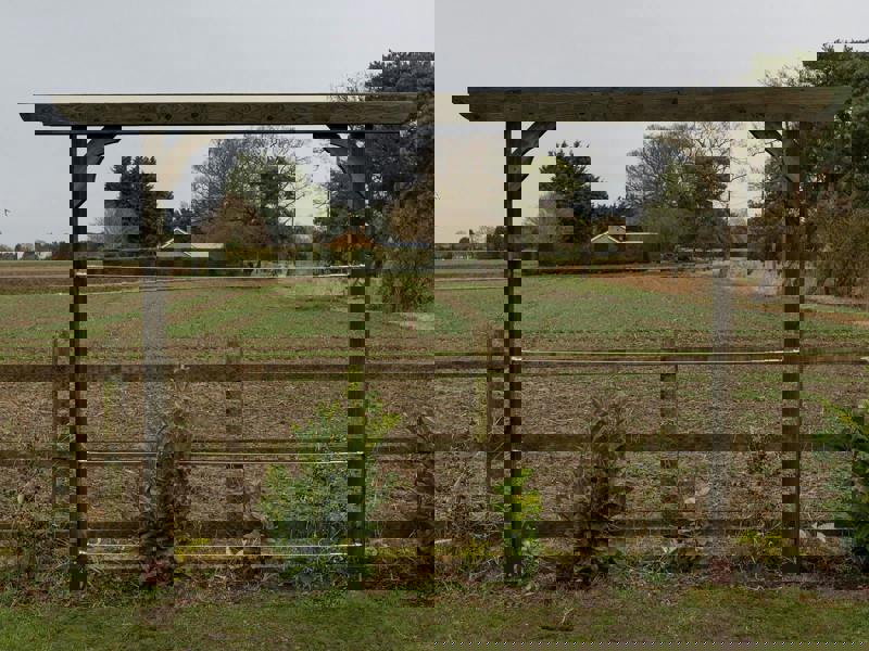 Arbor Garden Solutions Screen Double Beam Pergola, Plant Climbing Arbour - Corbel Sculpted Brace