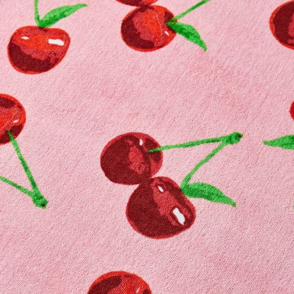 Catherine Lansfield Cherries Pink Beach Towel Lounger