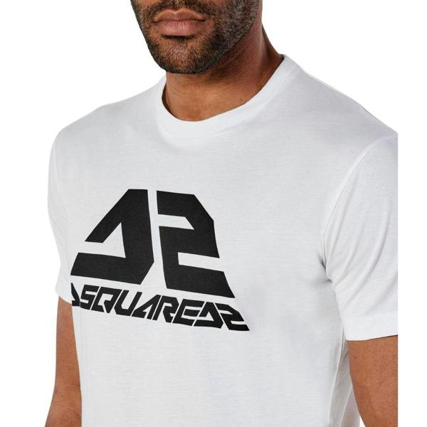 DSquared2 Mens Bold Logo Cool Fit T-Shirt - White - 