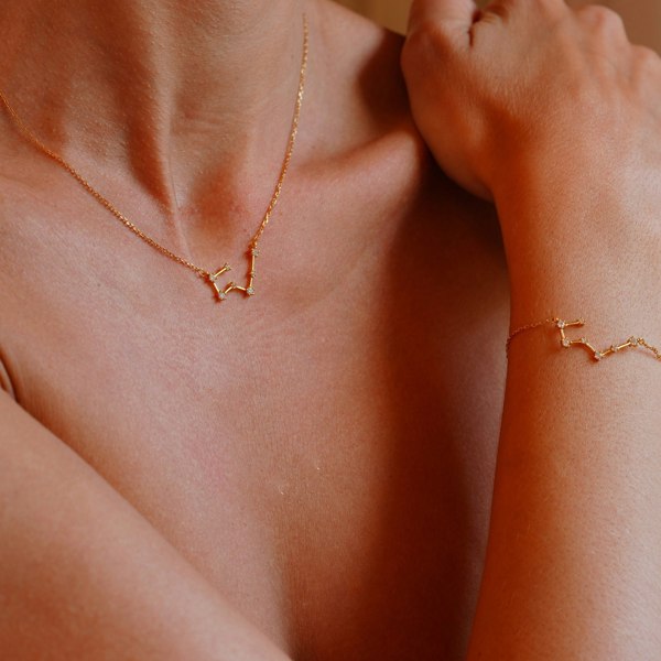 Gold Trip Taurus Zodiac Constellation Necklace