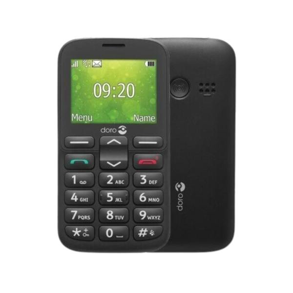 Doro 1380 2G Black Dual SIM Feature Phone with Large Buttons 