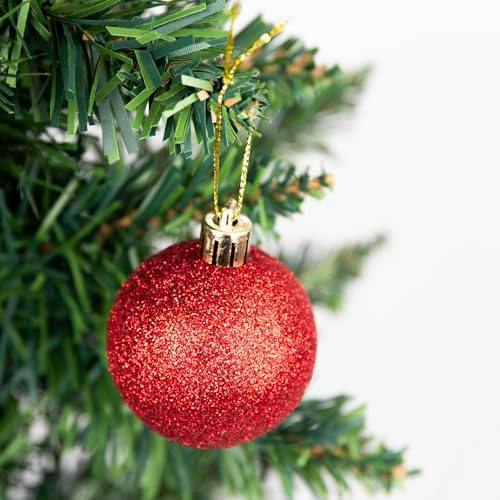 5cm Dark Red Shatterproof Christmas Bauble Set, 9 or 18 Piece Festive Tree Decorations image 6