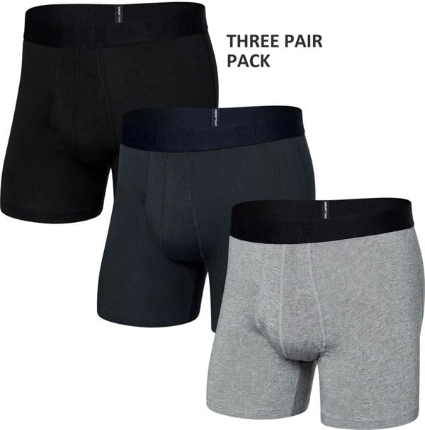 SAXX Men's DropTemp Cooling Cotton 5" Boxer Briefs TRIPLE PACK {SAXX-PP3W}