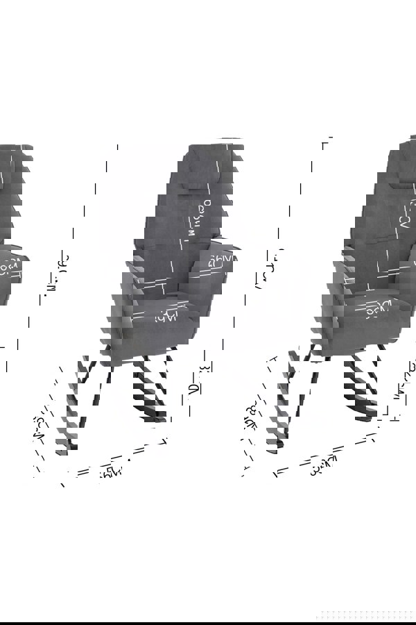 Living and Home Comfy Grey Nursery Rocking Chair