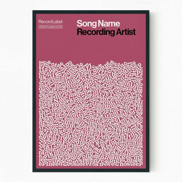 Reign&Hail Custom Song Lyric Print