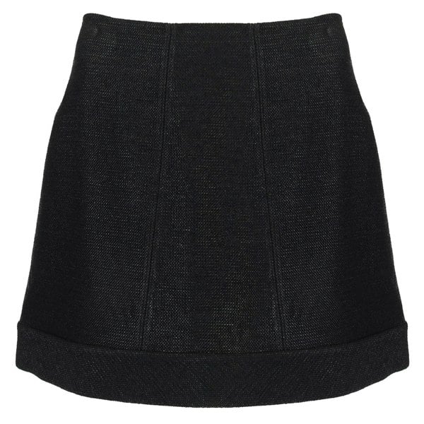 Alaia black raffia A-line Bora-Bora mini skirt
