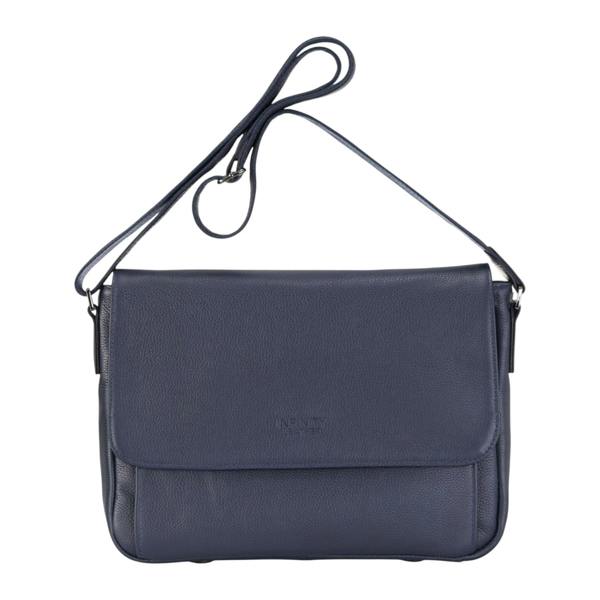 Infinity Leather Genuine Leather Laptop Bag Travel Work Messenger Satchel - Camden