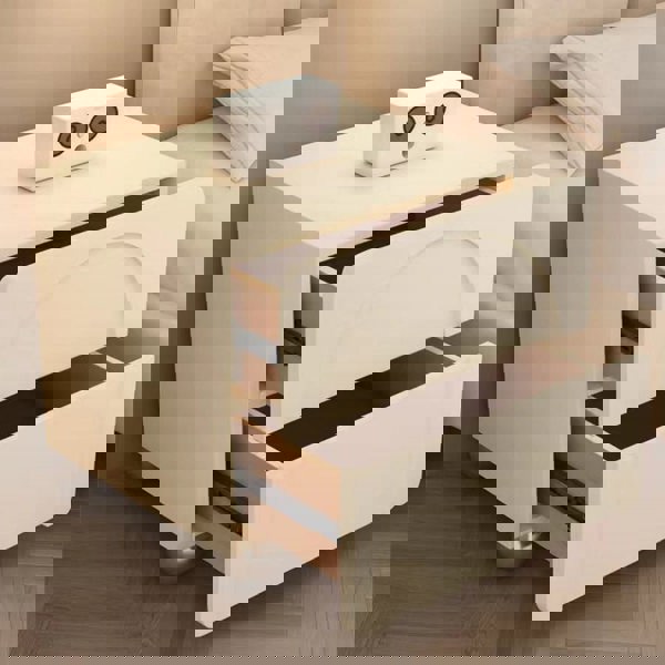 Niomi Bedside Table, Cream-Weilai Concept-Weilai Concept