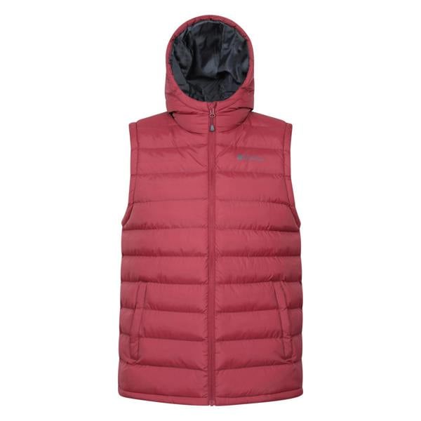 Mountain Warehouse Mens Seasons Hooded Padded Gilet - Red