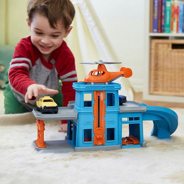 Green Toys Parking Garage Playset - Made From 100% Recycled Plastic