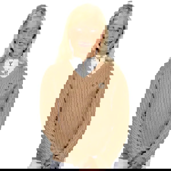 Coldstream Kids Next Generation Clarkston Knitted V Neck Jumper - Champagne