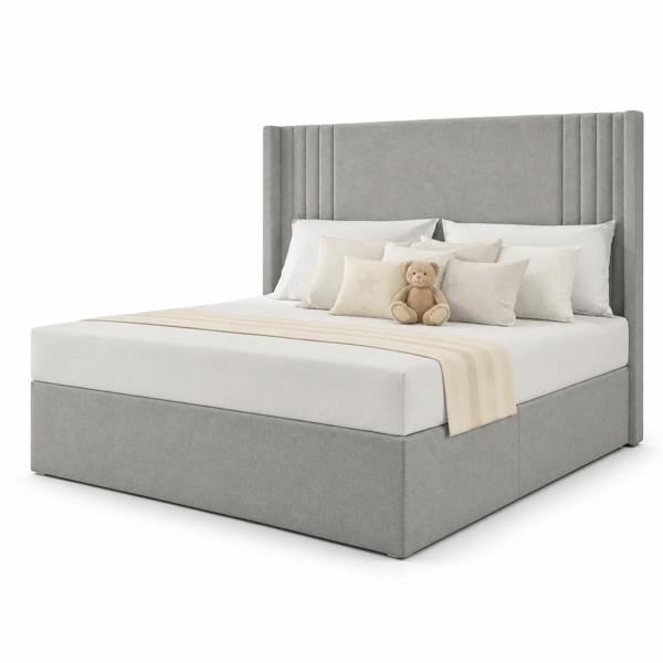 Great British Beds Oxford Divan Bed - Silver Plush