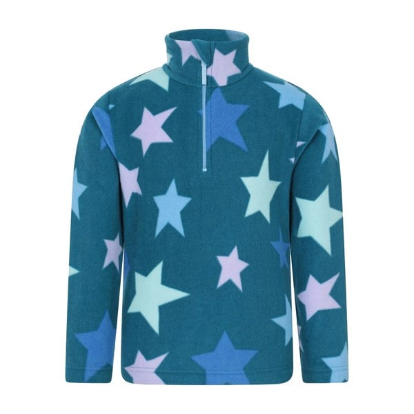 Mountain Warehouse Kids Endeavour Star Microfleece Half Zip Fleece - Turquoise