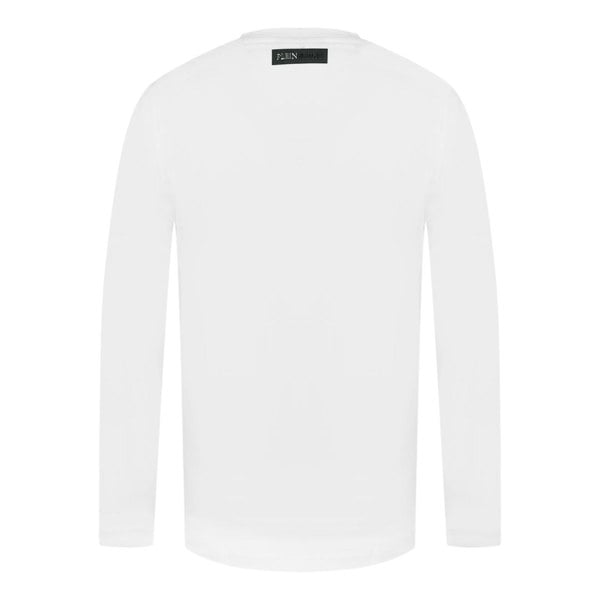 Plein Sport Bold Split Logo White Long Sleeved T-Shirt S