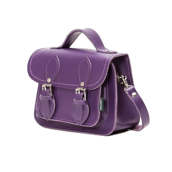 Zatchels Handmade Leather Micro Satchel - Purple