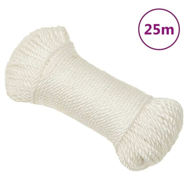 Berkfield Work Rope White 8 mm 25 m Polypropylene