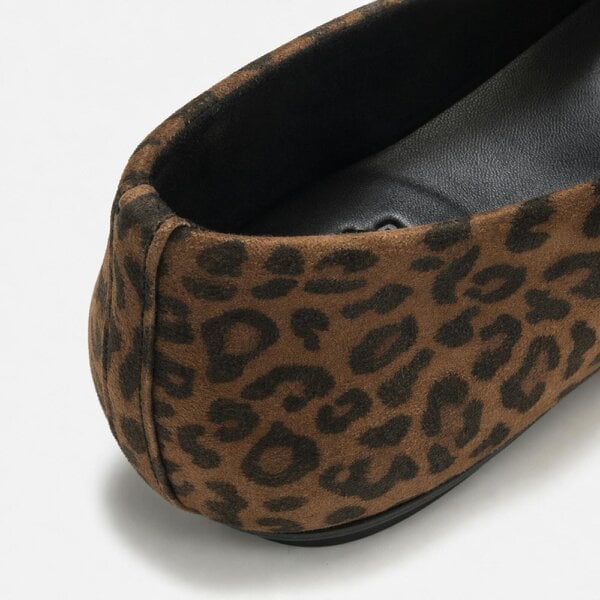 FitFlop DELICATO SUEDE LEOPARD Ballerina Shoes Ballerina Shoes   in  Brown
