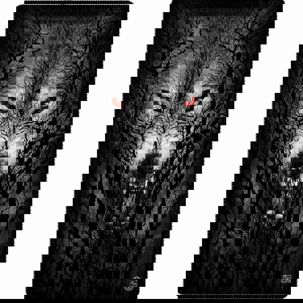 FOREST WOLF - Fleece Blanket with Double Sided Print