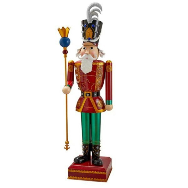 Samuel Alexander 119cm Light Up Nutcracker Soldier LED Christmas Wooden Ornament Home Decoration