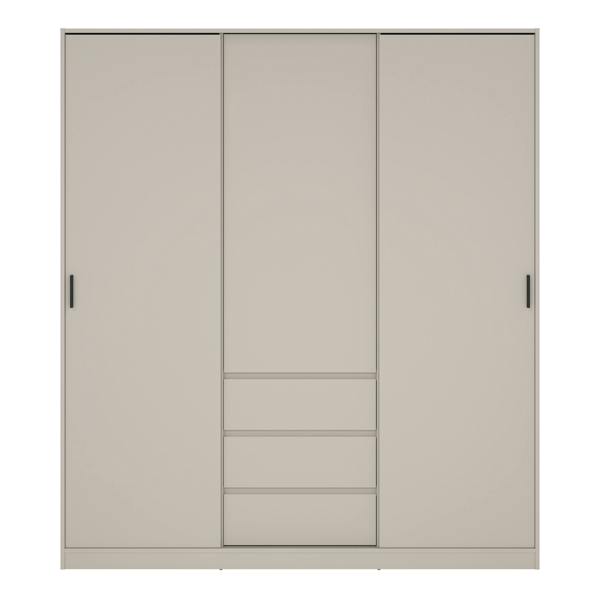 Furniture To Go Naia Wardrobe with 2 sliding Doors 1 Door 3 Drawers in Cashmere