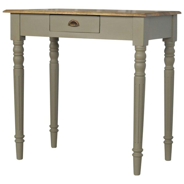 Wyld Haus Monteriggioni Grey Hand Painted Writing Desk with Drawer