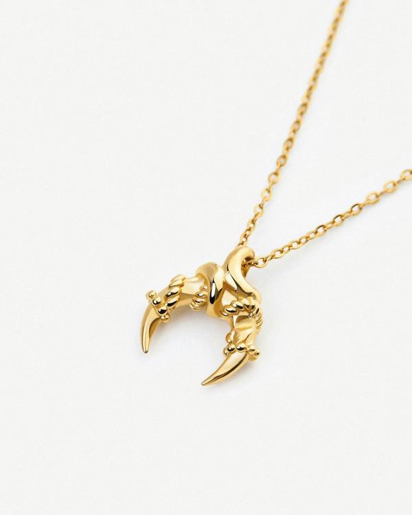 Elk & Bloom Roped Moment Twisted Horn 14K Gold Pendant Necklace