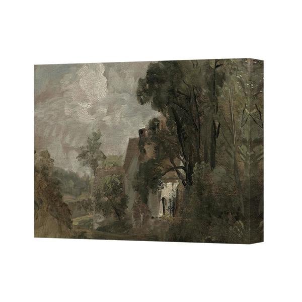 Benjamin Tate Design Rustic Landscape Canvas Wall Art Cottage Scene With Trees