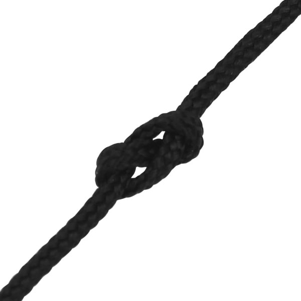 Berkfield Boat Rope Full Black 3 mm 50 m Polypropylene