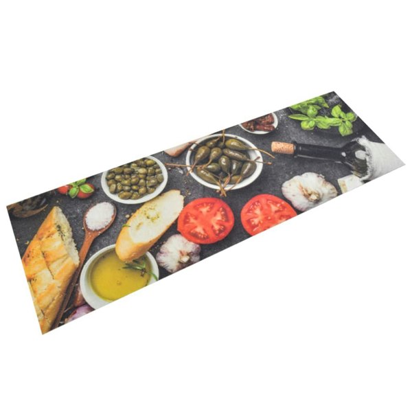 Berkfield Kitchen Rug Washable Wine & Dinner 60x180 cm Velvet