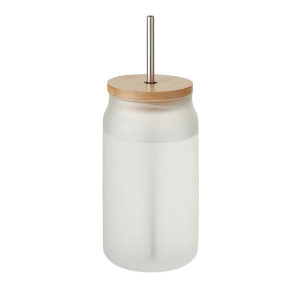 MidOcean Jarblim Sublimation 400ml Mason Jar - Transparent White - 