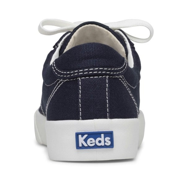 Keds Women's Crew Kick 75 Canvas Navy Shoes with Cushioned Footbed, Size 4