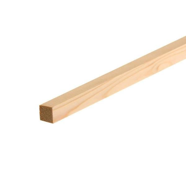 Snowdon Timber Softwood Rounded Edge Timber (T) 38mm (W) 38mm (L) 2.4m - Pack of 8