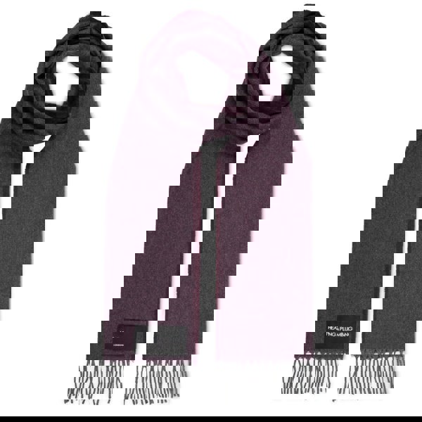 The Eternal Edition - 100% Cashmere Scarf - Burgundy & Grey - Heating & Plumbing London - 