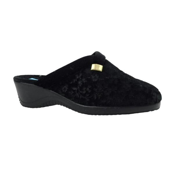 Lunar Womens/Ladies Amaretto Mule Slippers - Black - 