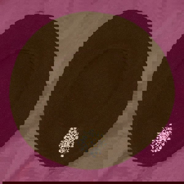 vintage hat with pearl brooch